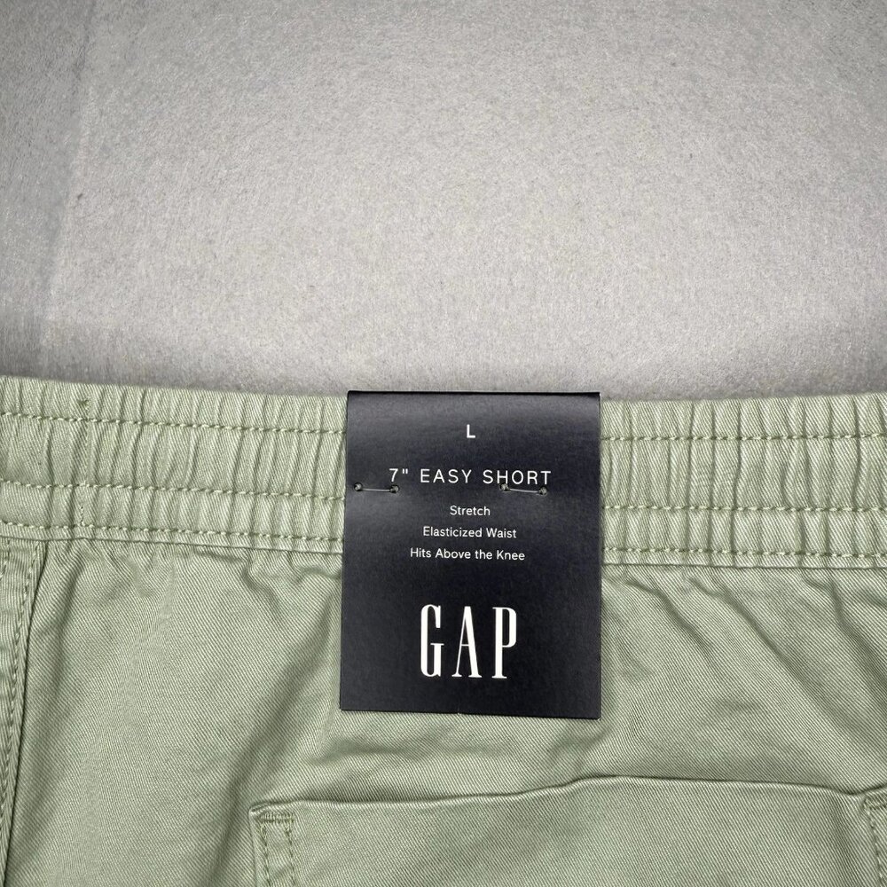 GAP Men's 7" Easy Short Stretch Elastic Waist Sage Green Size L NWT New - Picture 8 of 8